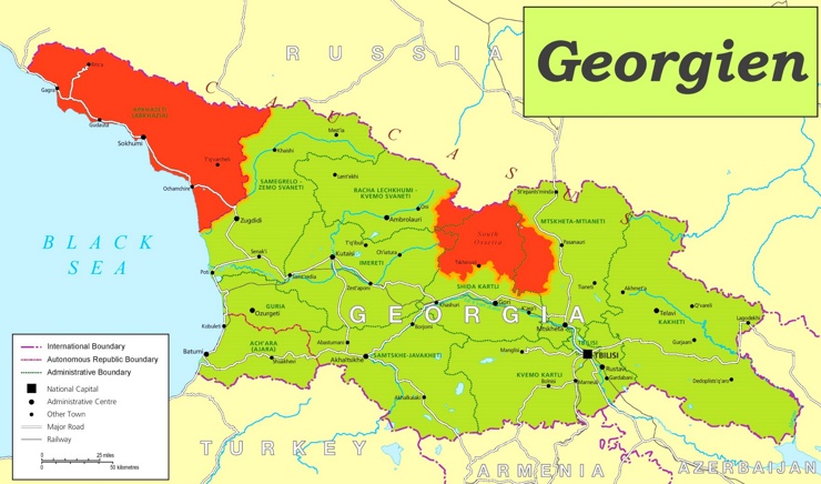 Georgien politische karte