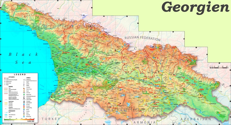 Georgien touristische karte