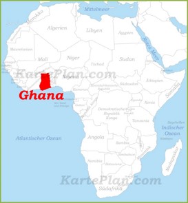 Ghana auf der karte Afrikas