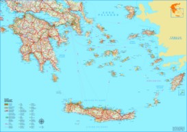 Griechenland karte mit inseln