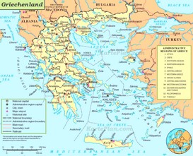 Griechenland politische karte