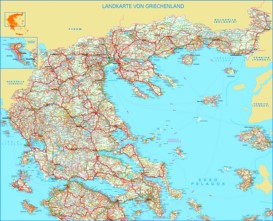 Große detaillierte karte von Griechenland