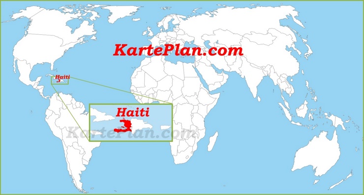 Haiti auf der Weltkarte