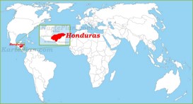 Honduras auf der Weltkarte