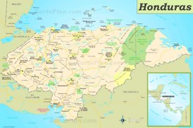 Straßenkarte Honduras
