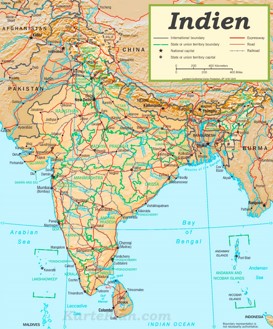 Straßenkarte Indien
