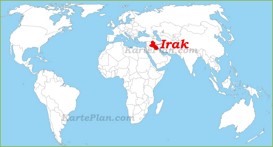 Irak auf der Weltkarte