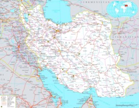 Große detaillierte karte von Iran