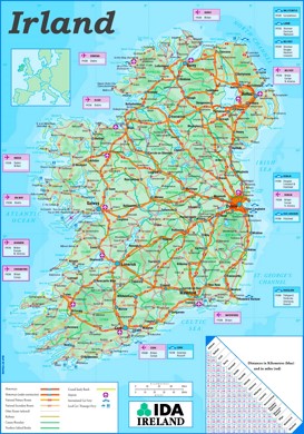 Straßenkarte Irland