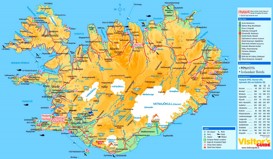 Straßenkarte Island