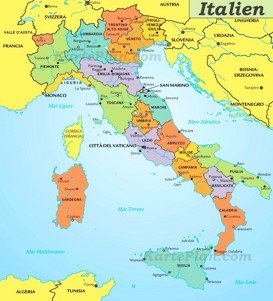 Italienische regionen karte