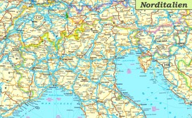 Karte von Norditalien
