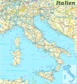 Straßenkarte Italien