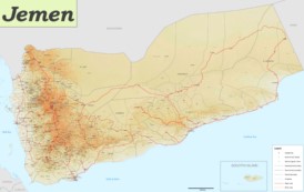 Große detaillierte karte von Jemen