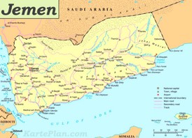 Straßenkarte Jemen