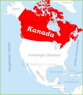 Kanada auf der karte Nordamerikas