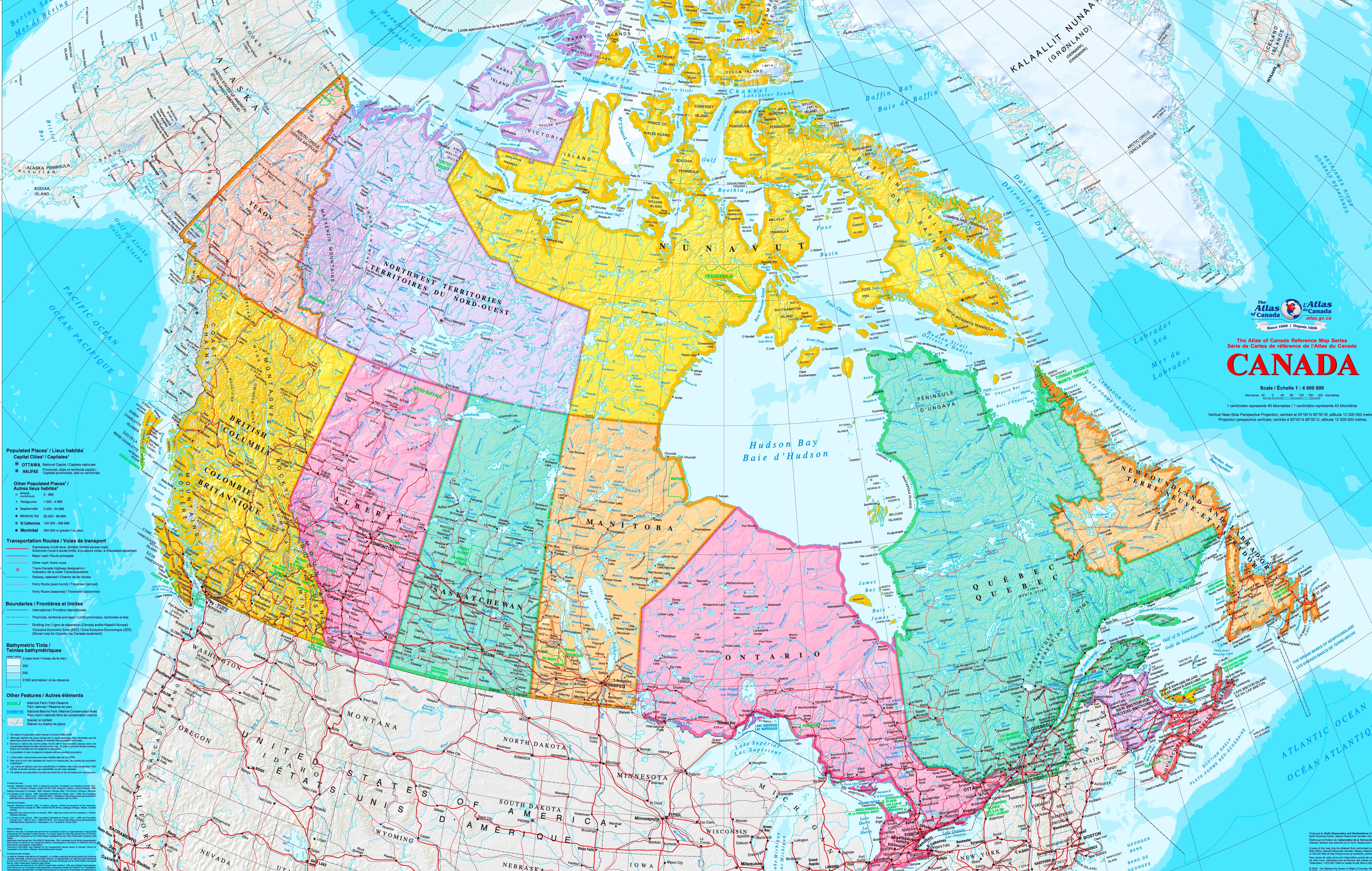 Kanada Karte / Kanada Karte Der Wichtigsten Sehenswurdigkeiten