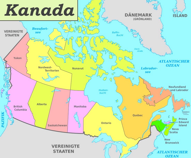 Verwaltungskarte von Kanada