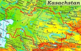 Physische landkarte von Kasachstan