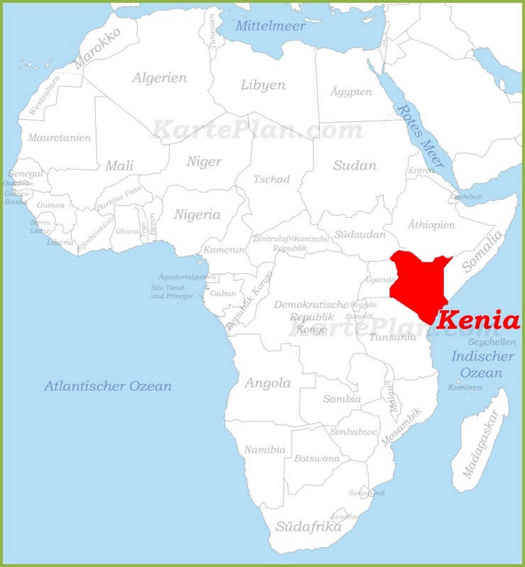 Kenia auf der karte Afrikas