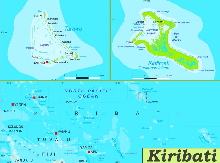 Kiribati politische karte