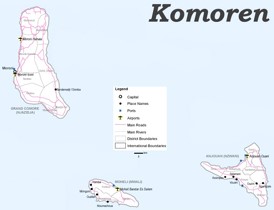 Komoren politische karte