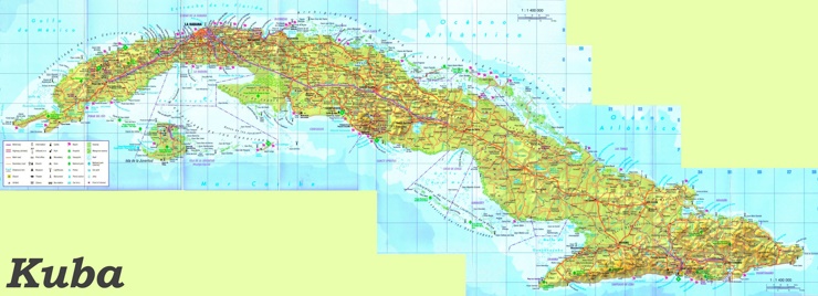Kuba touristische karte