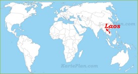 Laos auf der Weltkarte