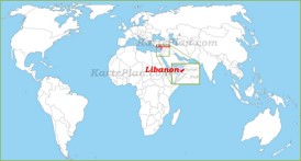 Libanon auf der Weltkarte