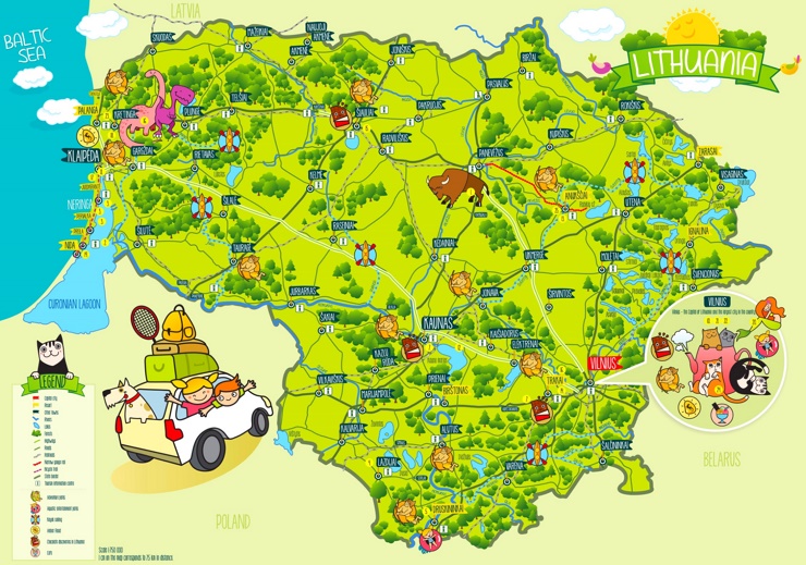 Litauen touristische karte