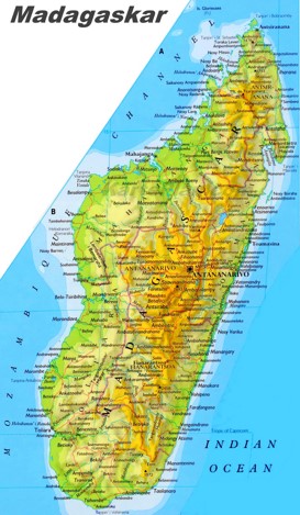 Große detaillierte karte von Madagaskar