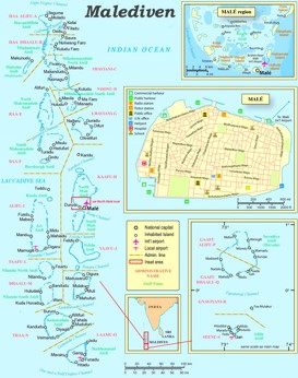 Malediven politische karte