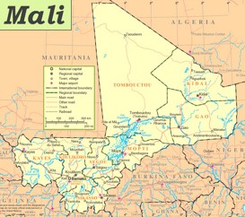 Straßenkarte von Mali