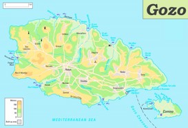 Insel Gozo karte