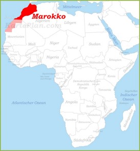 Marokko auf der karte Afrikas