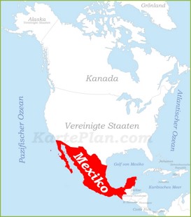 Mexiko auf der karte Nordamerikas