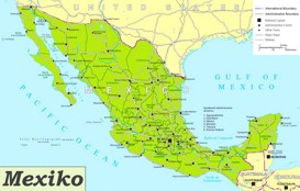 Mexiko karte mit städten