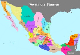 Mexiko politische karte