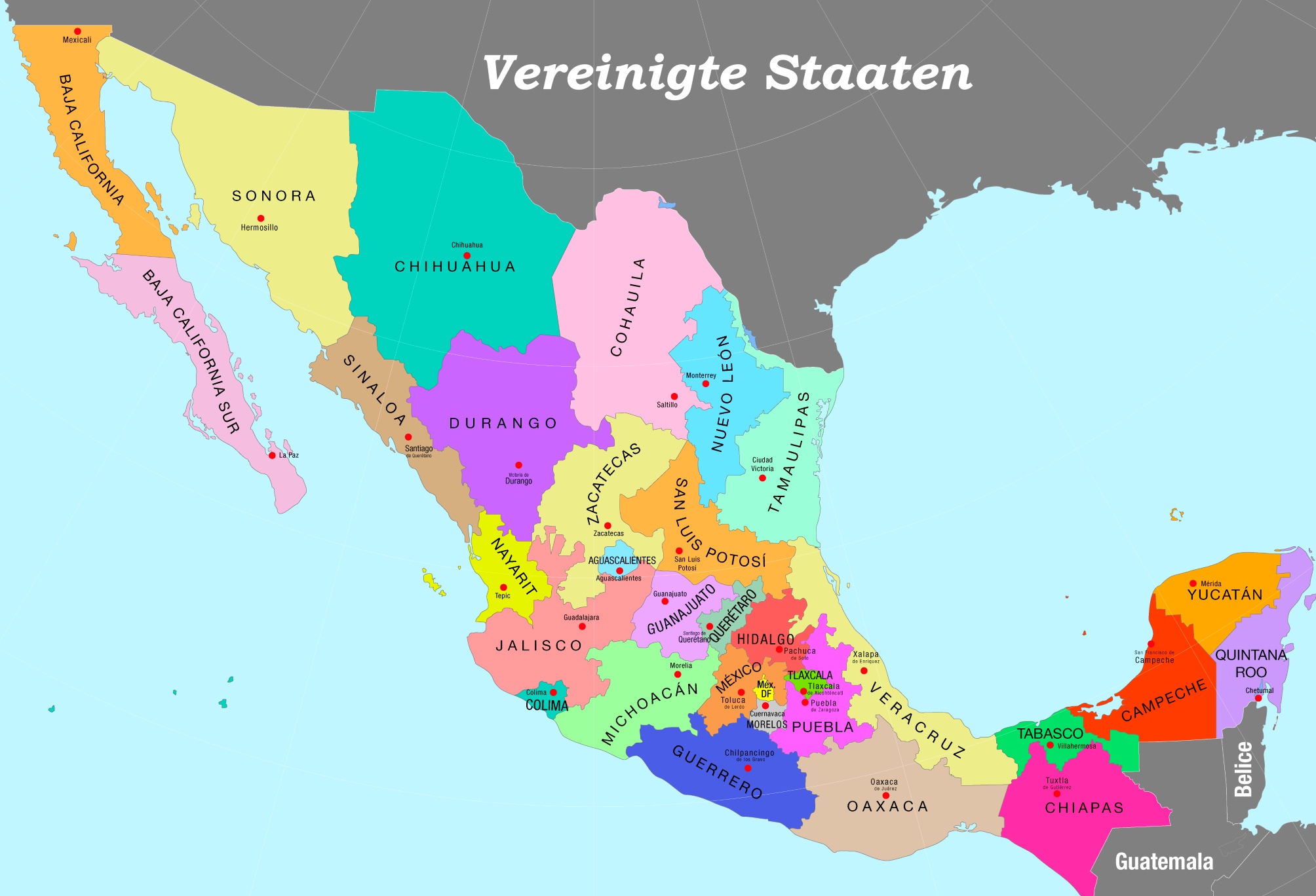 Karte Mexiko | Ungarn Karte