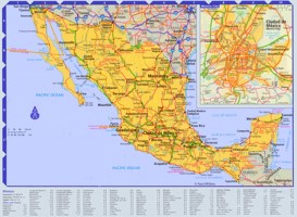 Straßenkarte von Mexiko