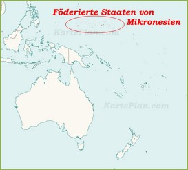 Mikronesien auf der karte Ozeaniens