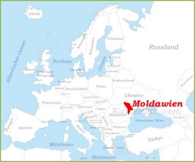 Moldawien auf der karte Europas
