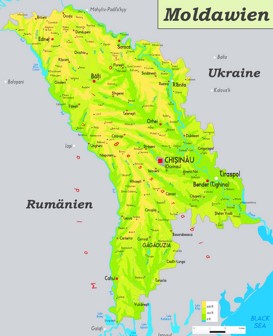Physische landkarte von Moldawien