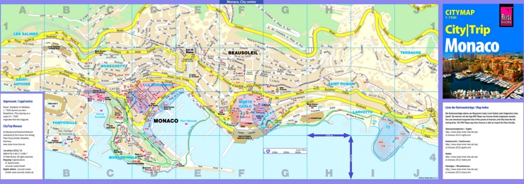 Straßenkarte von Monaco