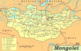 Mongolei politische karte