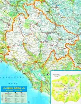 Große detaillierte karte von Montenegro