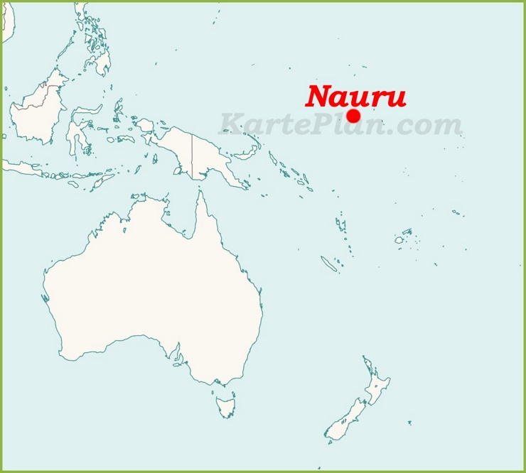 Nauru auf der karte Ozeaniens