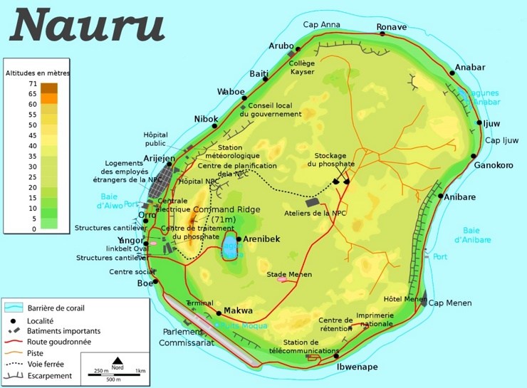 Straßenkarte von Nauru