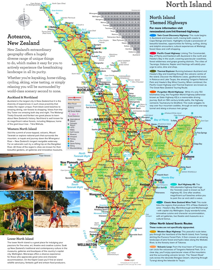 Nordinsel (Neuseeland) touristische karte