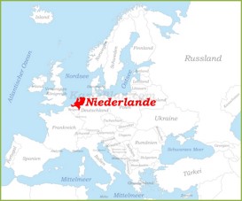 Niederlande auf der karte Europas